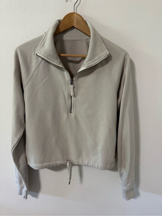Vuori Tops - Vuori Sedona Half-Zip Sweater Salt Light Gray Loungewear Athleisure-Medium